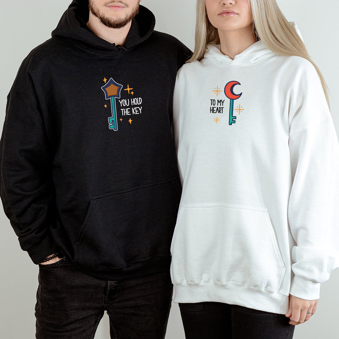 Magic Key Pair Matching Hoodies For Couples