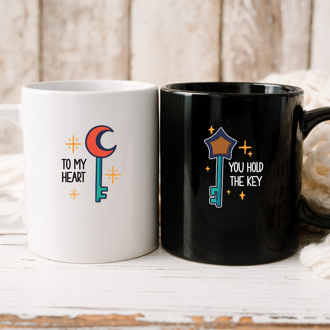Magic Key Pair Matching Mugs For Couples