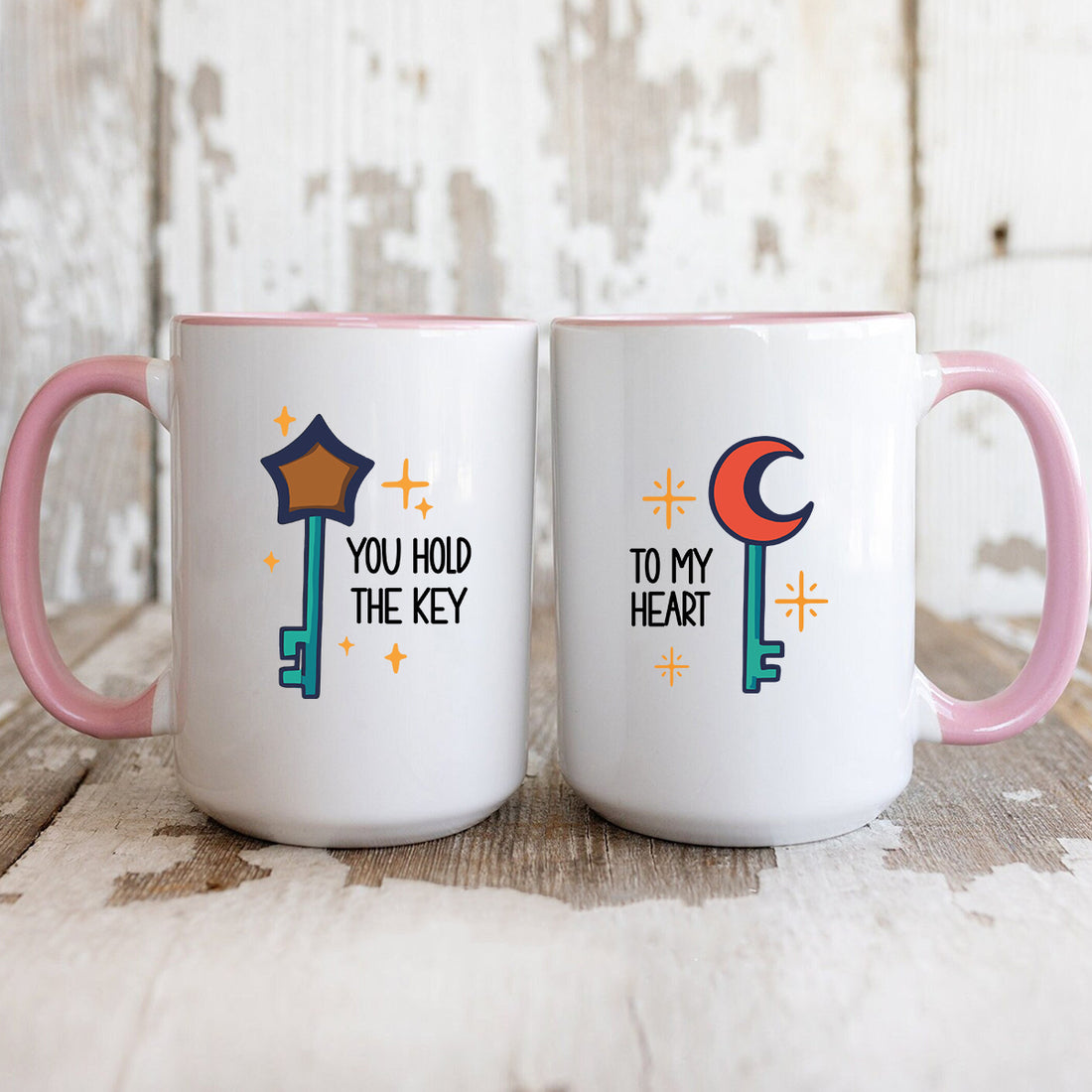 Magic Key Pair Matching Mugs For Couples