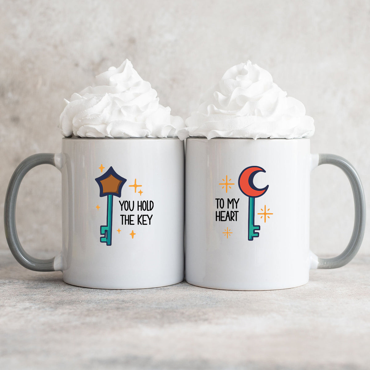 Magic Key Pair Matching Mugs For Couples