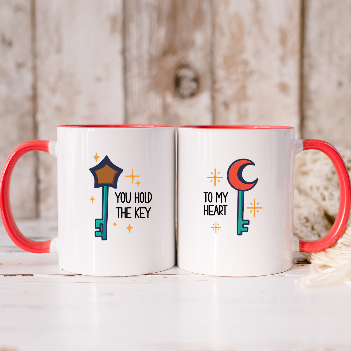 Magic Key Pair Matching Mugs For Couples