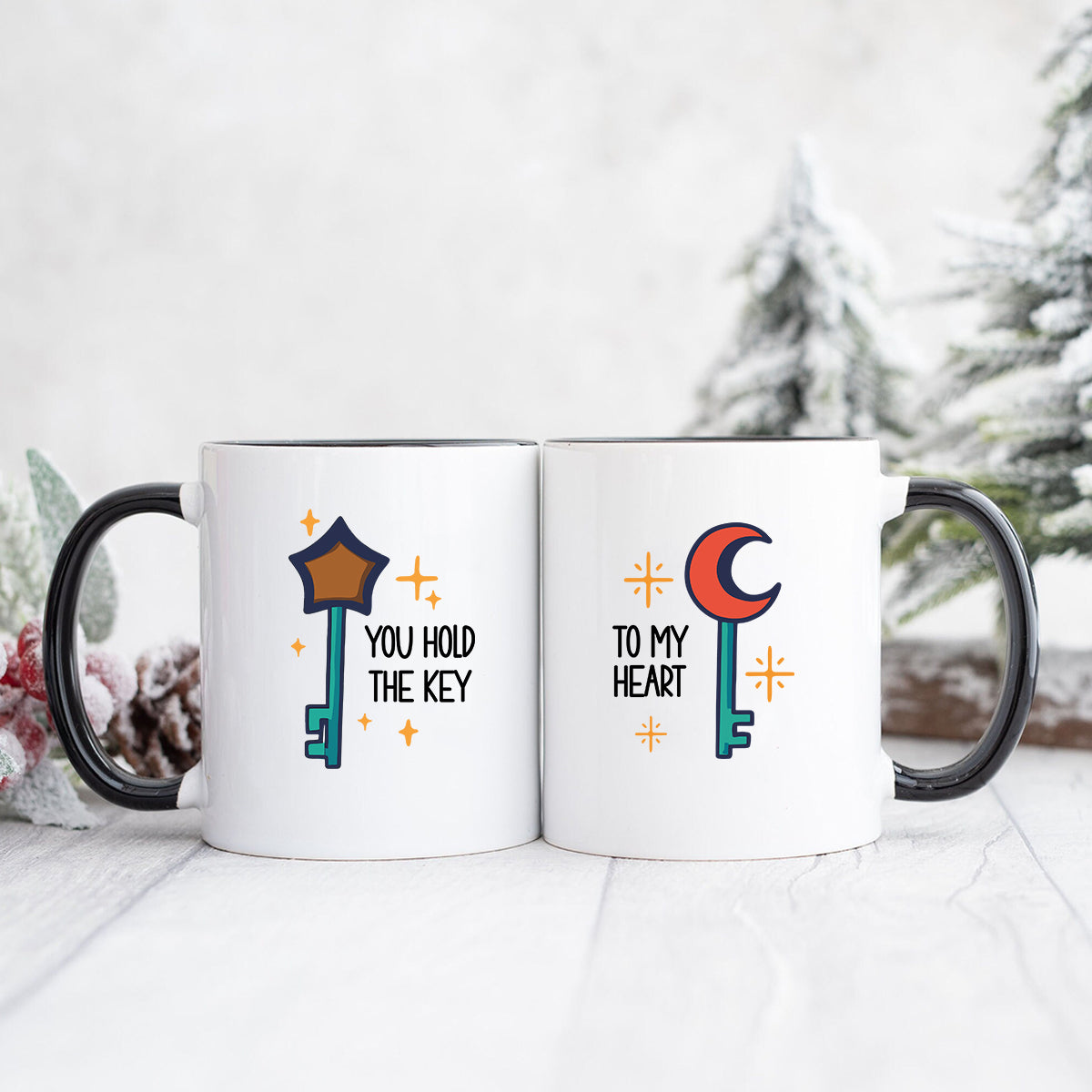 Magic Key Pair Matching Mugs For Couples