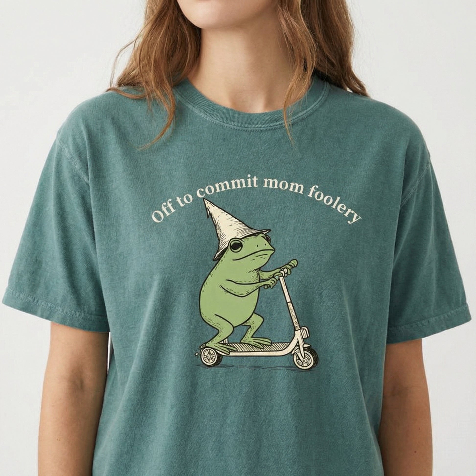 Mama Frog Shirt – Off to Commit Mom Foolery Graphic Tee – Funny Gift