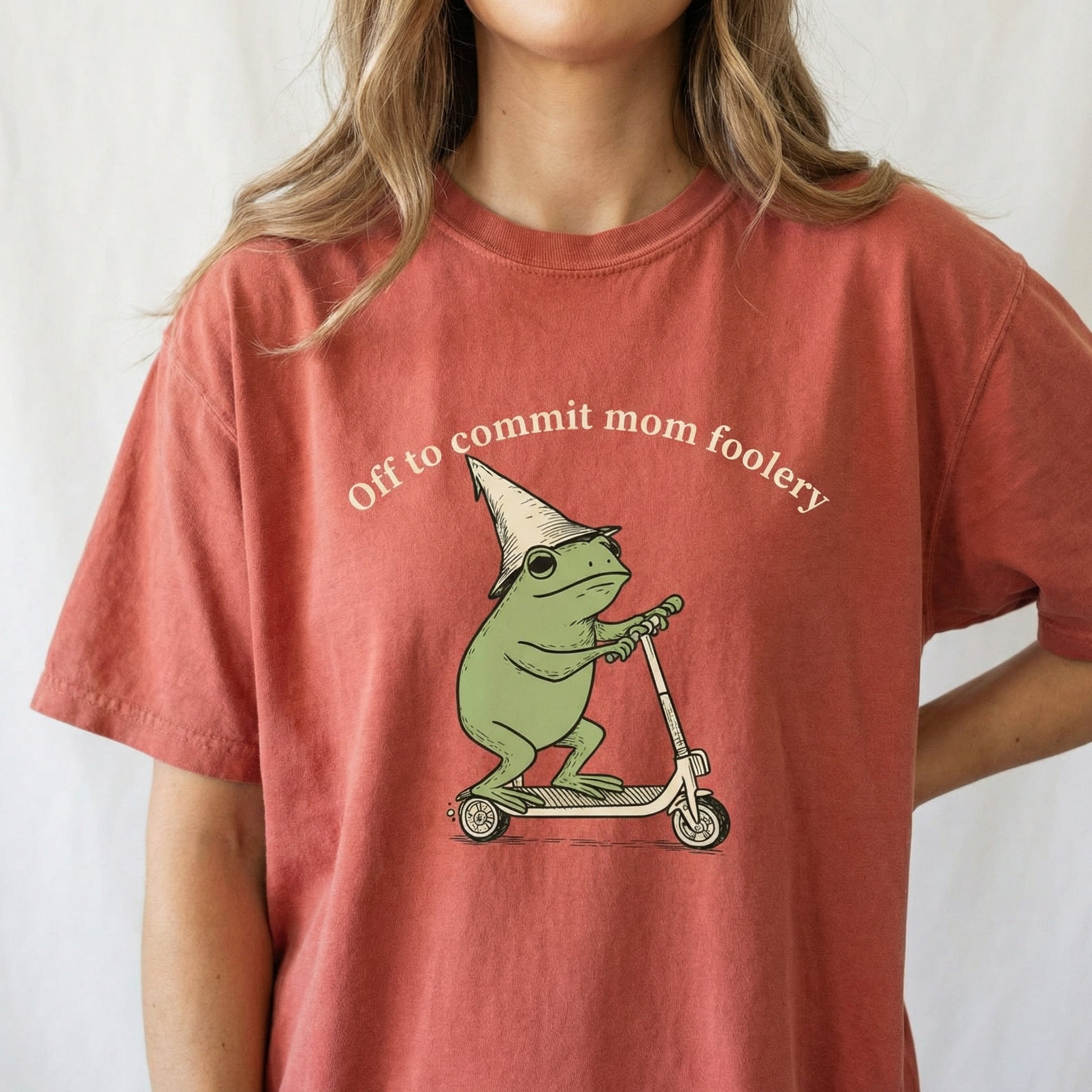 Mama Frog Shirt – Off to Commit Mom Foolery Graphic Tee – Funny Gift