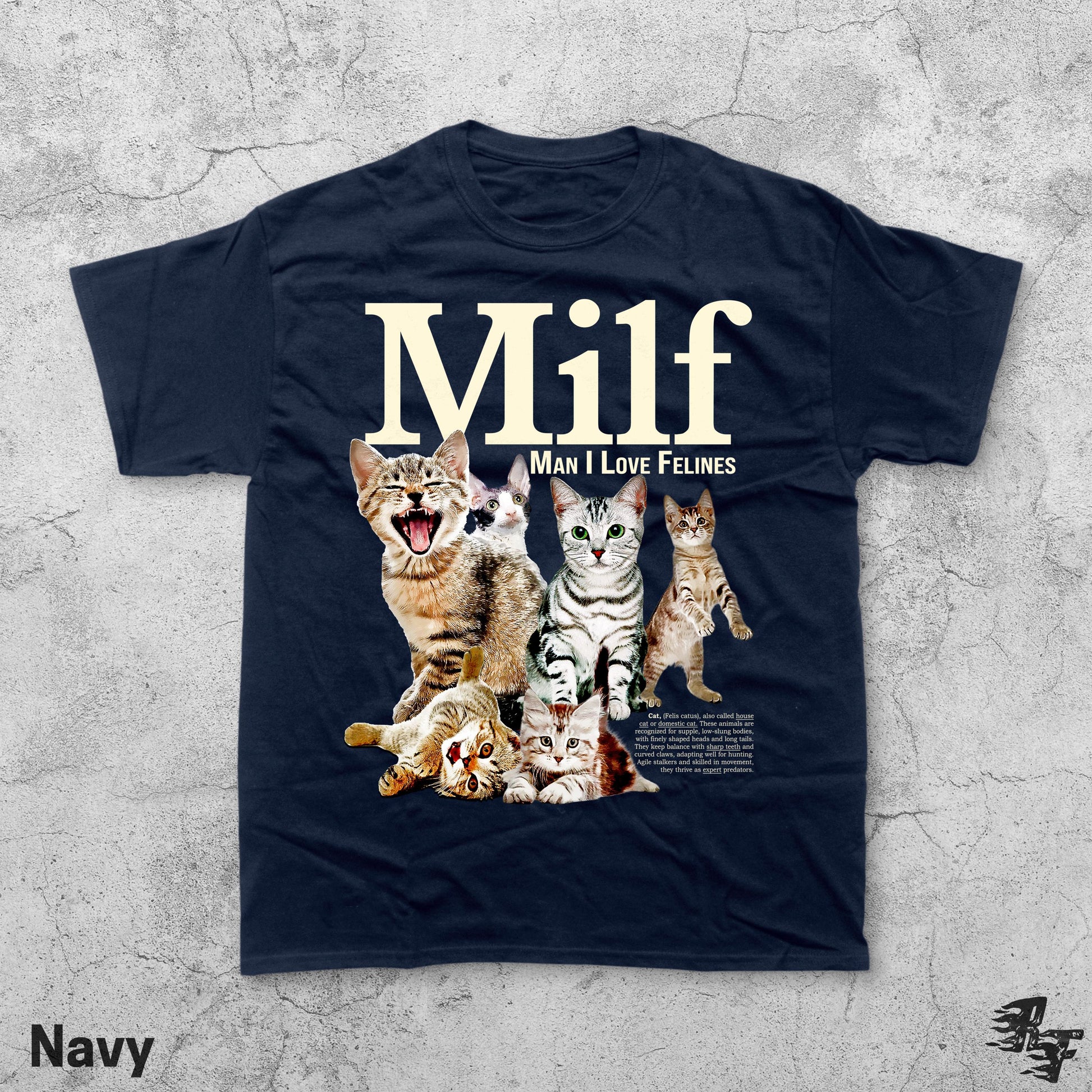 Man I Love Felines Graphic T-Shirt - Retro Cat Humor Tee