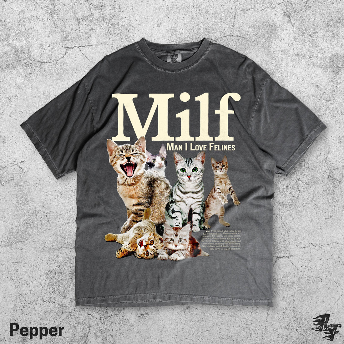 Man I Love Felines Graphic T-Shirt - Retro Cat Humor Tee