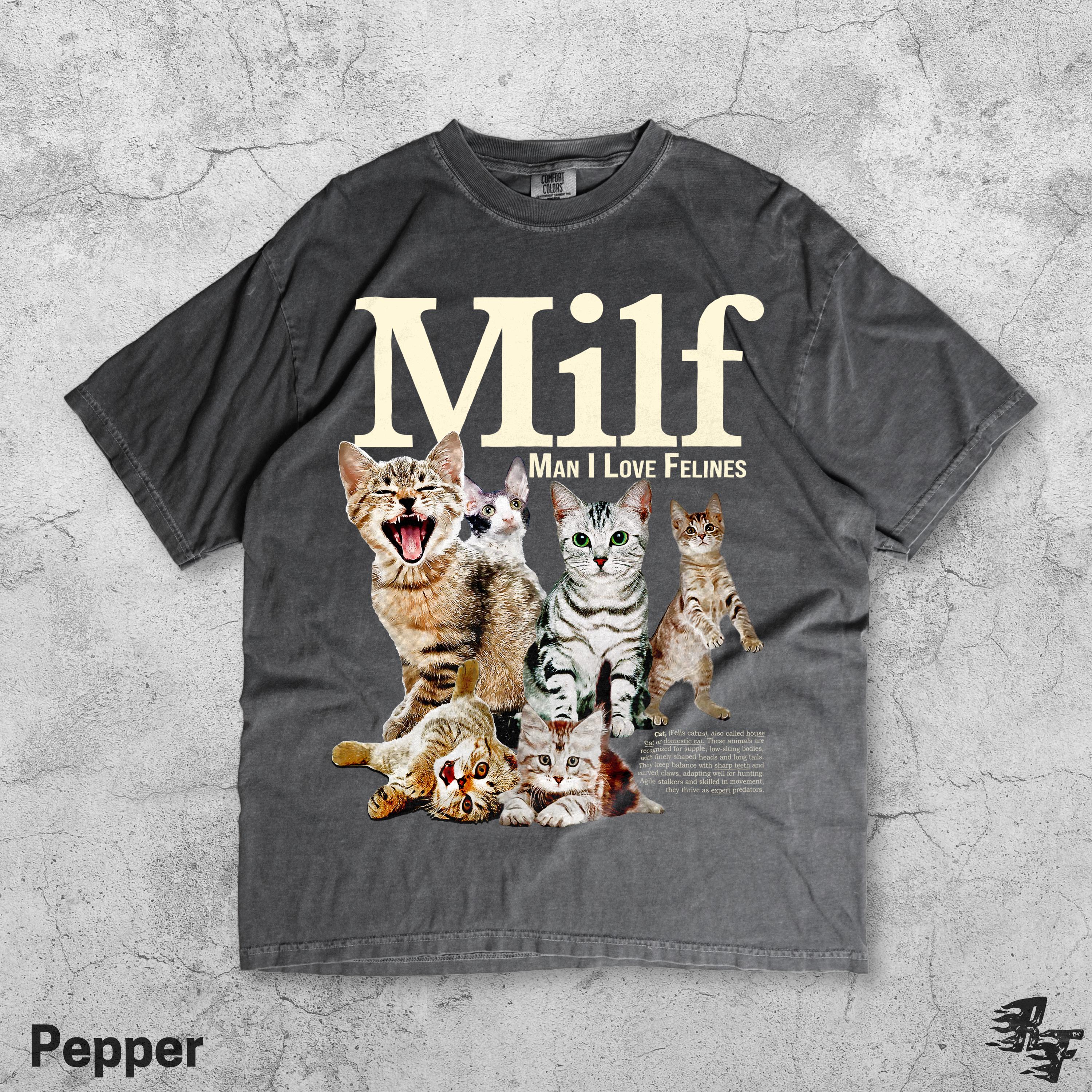 Man I Love Felines Graphic T-Shirt - Retro Cat Humor Tee