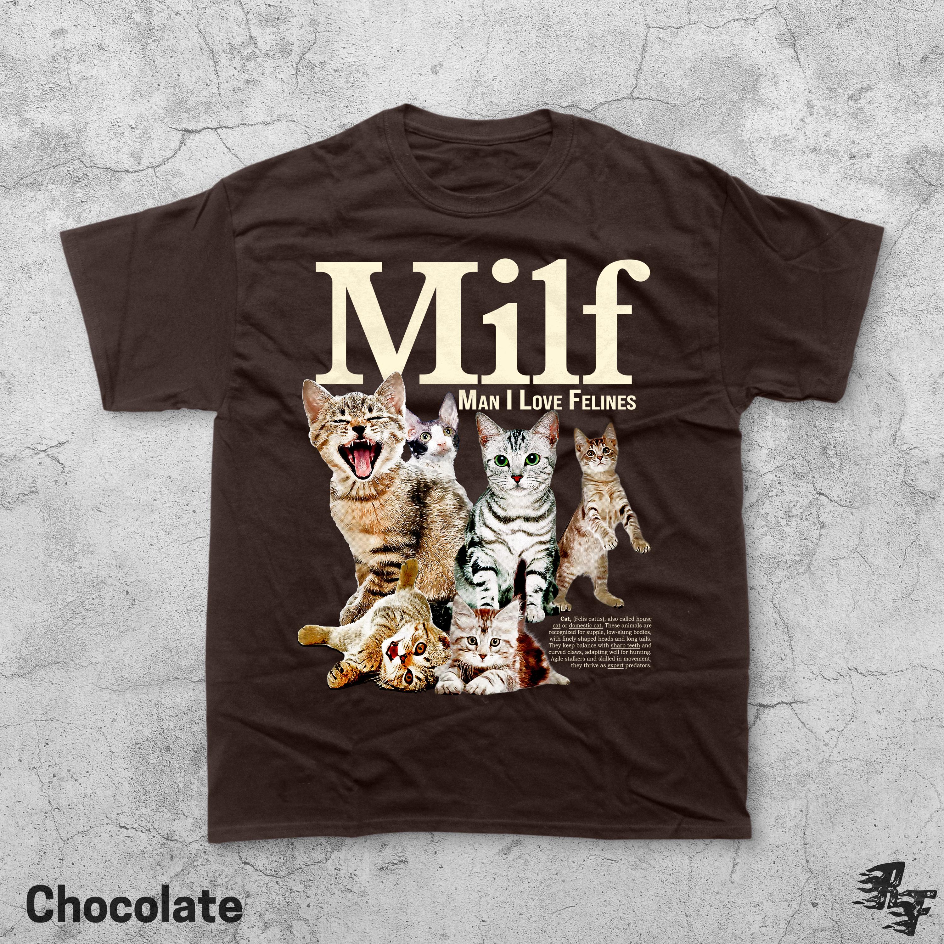 Man I Love Felines Graphic T-Shirt - Retro Cat Humor Tee