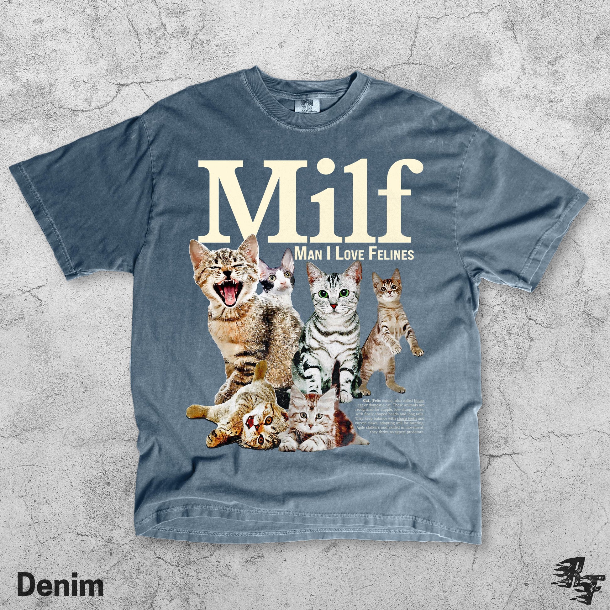 Man I Love Felines Graphic T-Shirt - Retro Cat Humor Tee