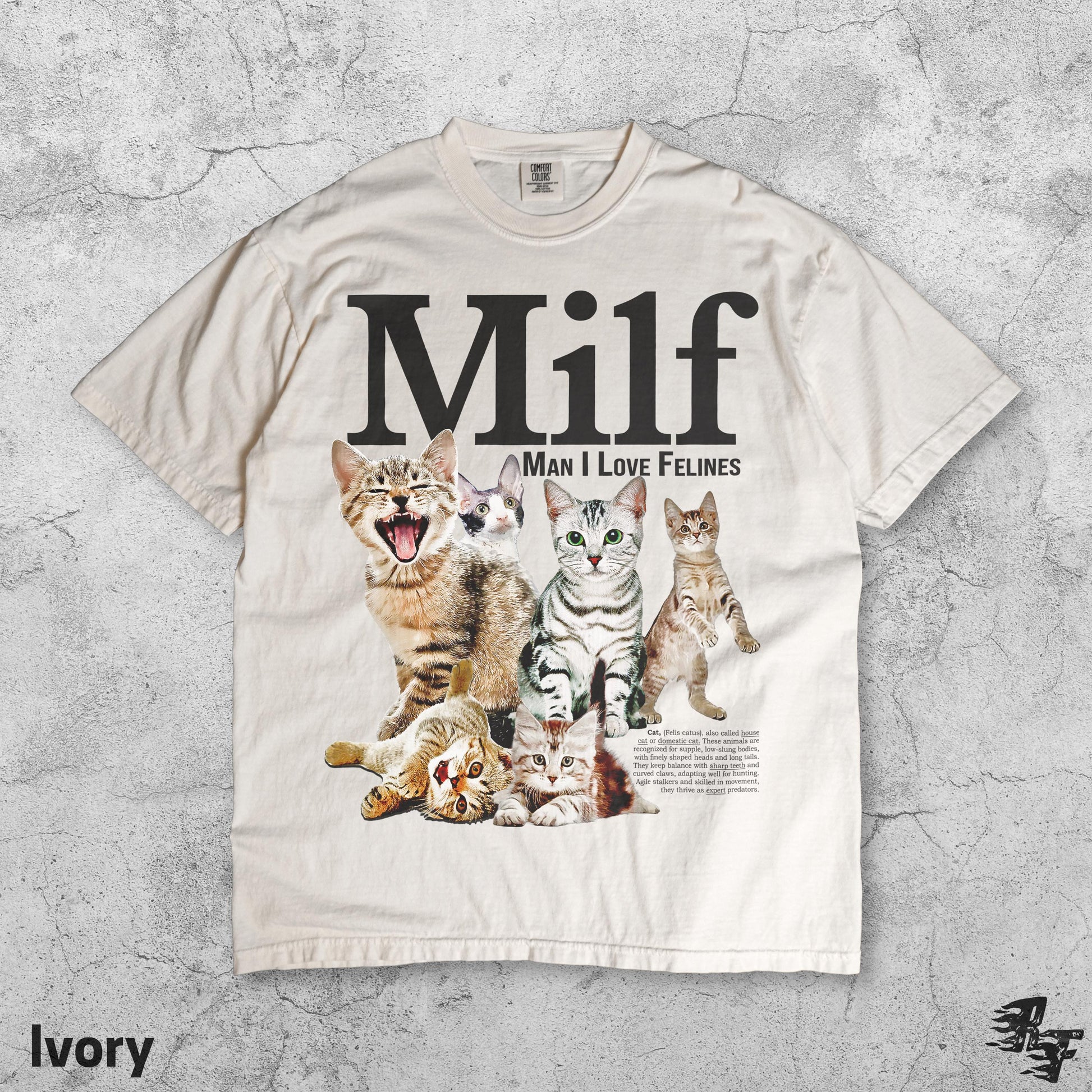 Man I Love Felines Graphic T-Shirt - Retro Cat Humor Tee