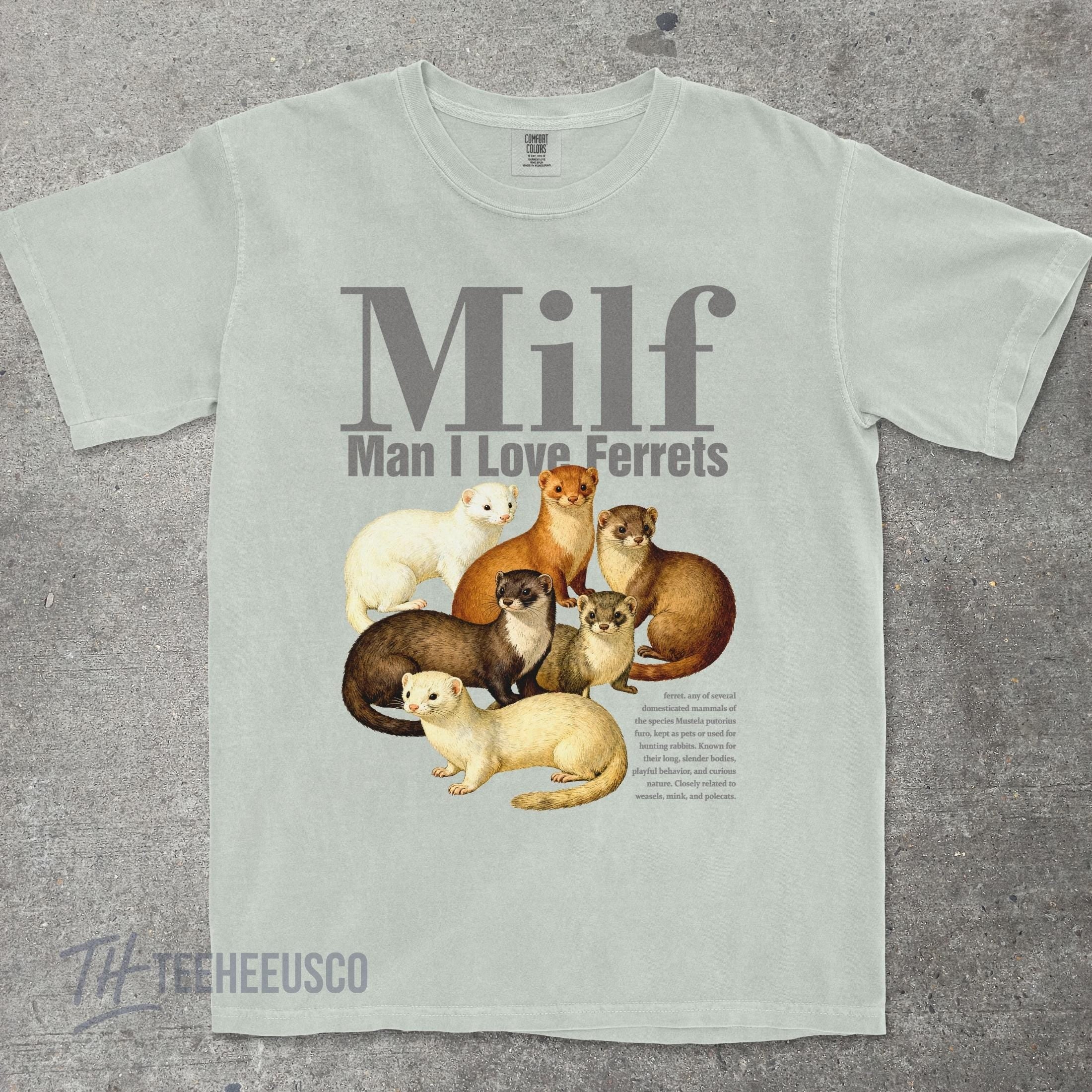 Funny Ferret Meme Graphic T-Shirt - Vintage Style Unisex Tee