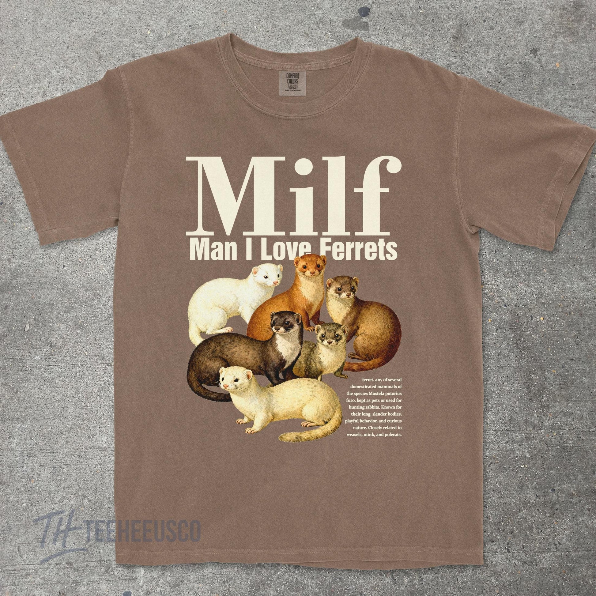 Funny Ferret Meme Graphic T-Shirt - Vintage Style Unisex Tee