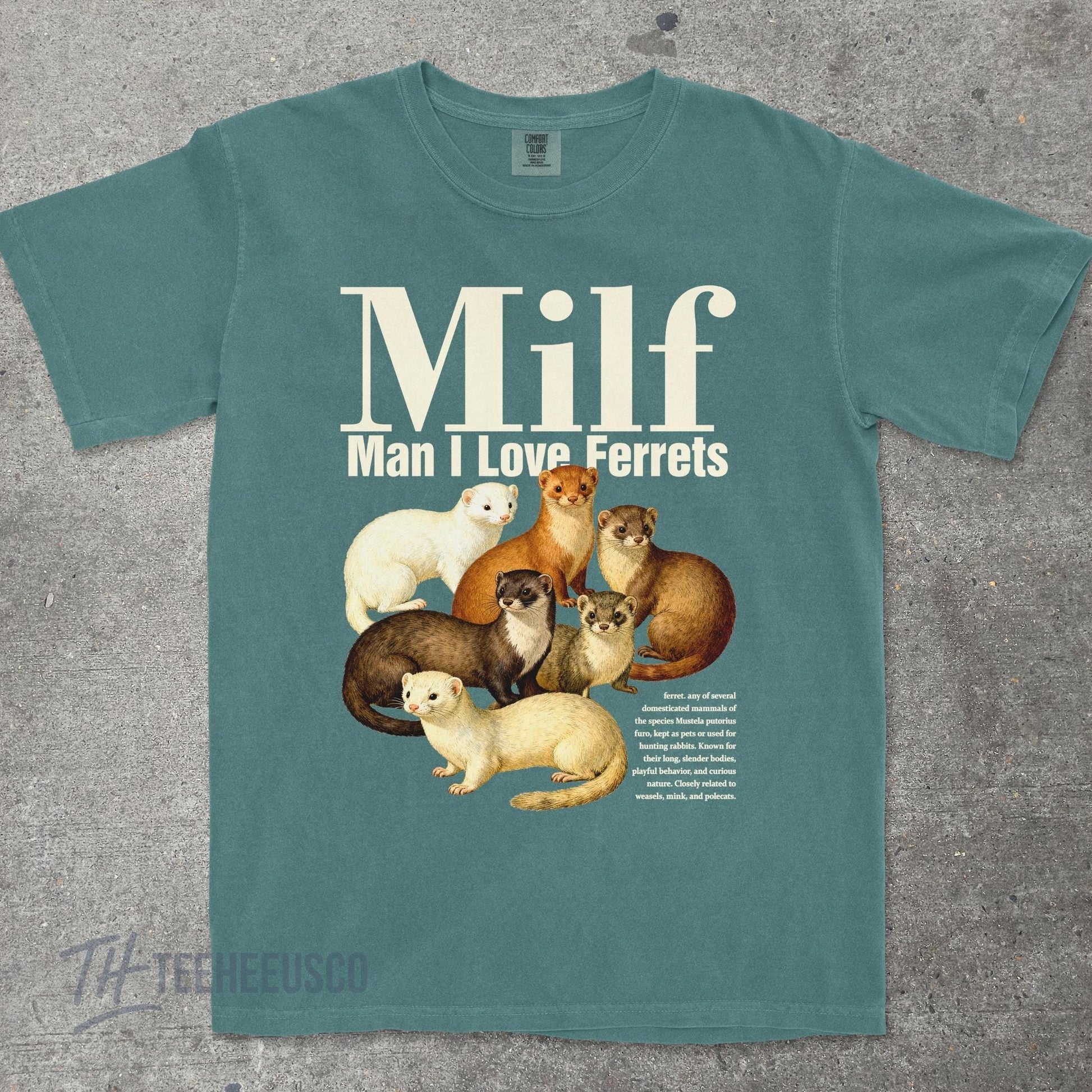 Funny Ferret Meme Graphic T-Shirt - Vintage Style Unisex Tee