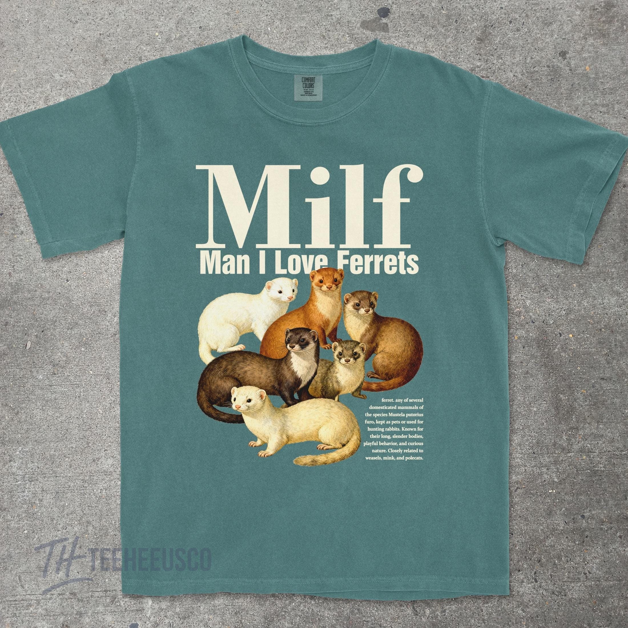 Funny Ferret Meme Graphic T-Shirt - Vintage Style Unisex Tee