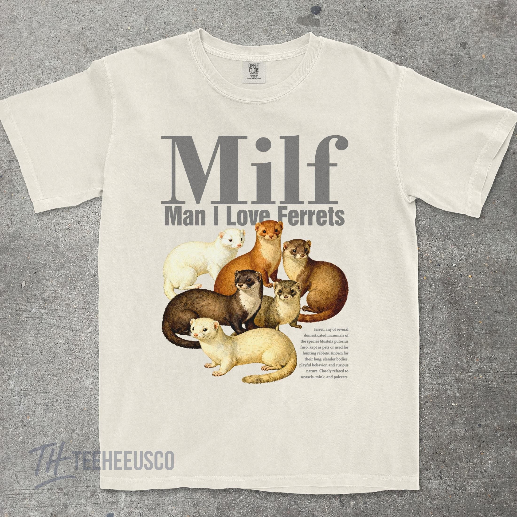 Funny Ferret Meme Graphic T-Shirt - Vintage Style Unisex Tee