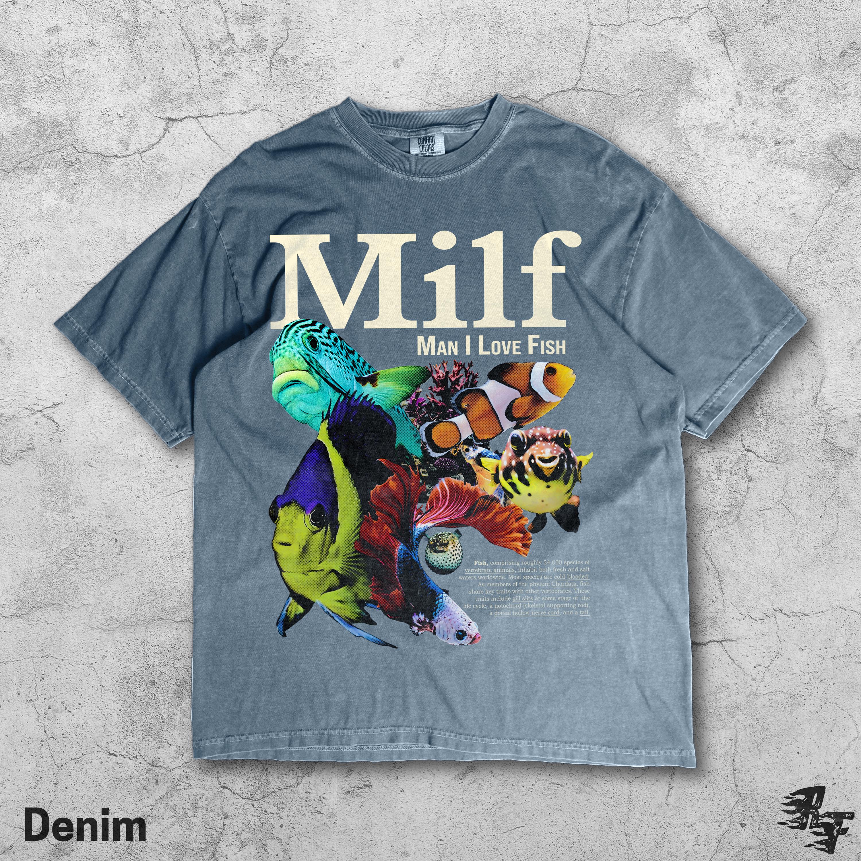 Man I Love Fish Graphic T-Shirt - Retro Ocean Humor Tee