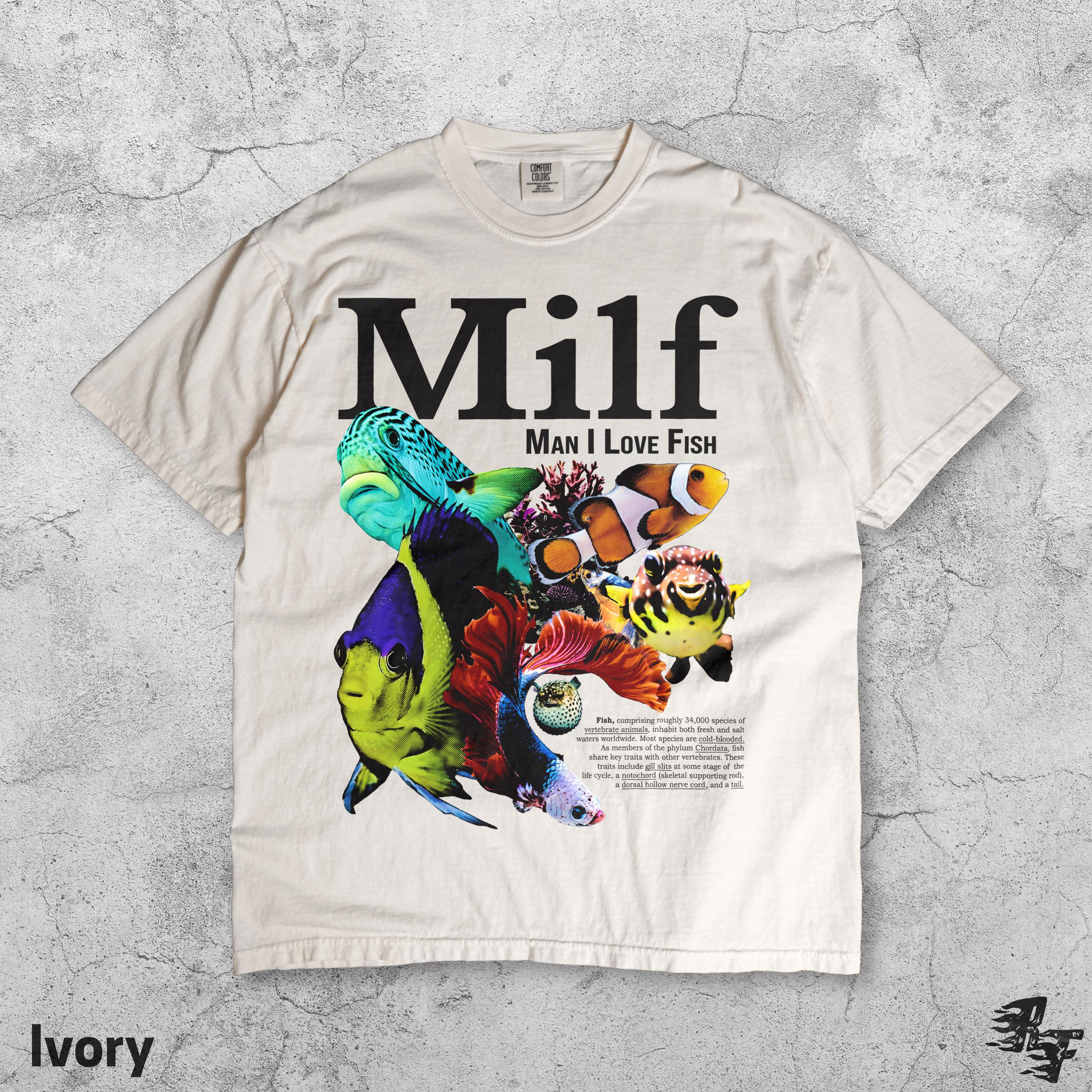 Man I Love Fish Graphic T-Shirt - Retro Ocean Humor Tee