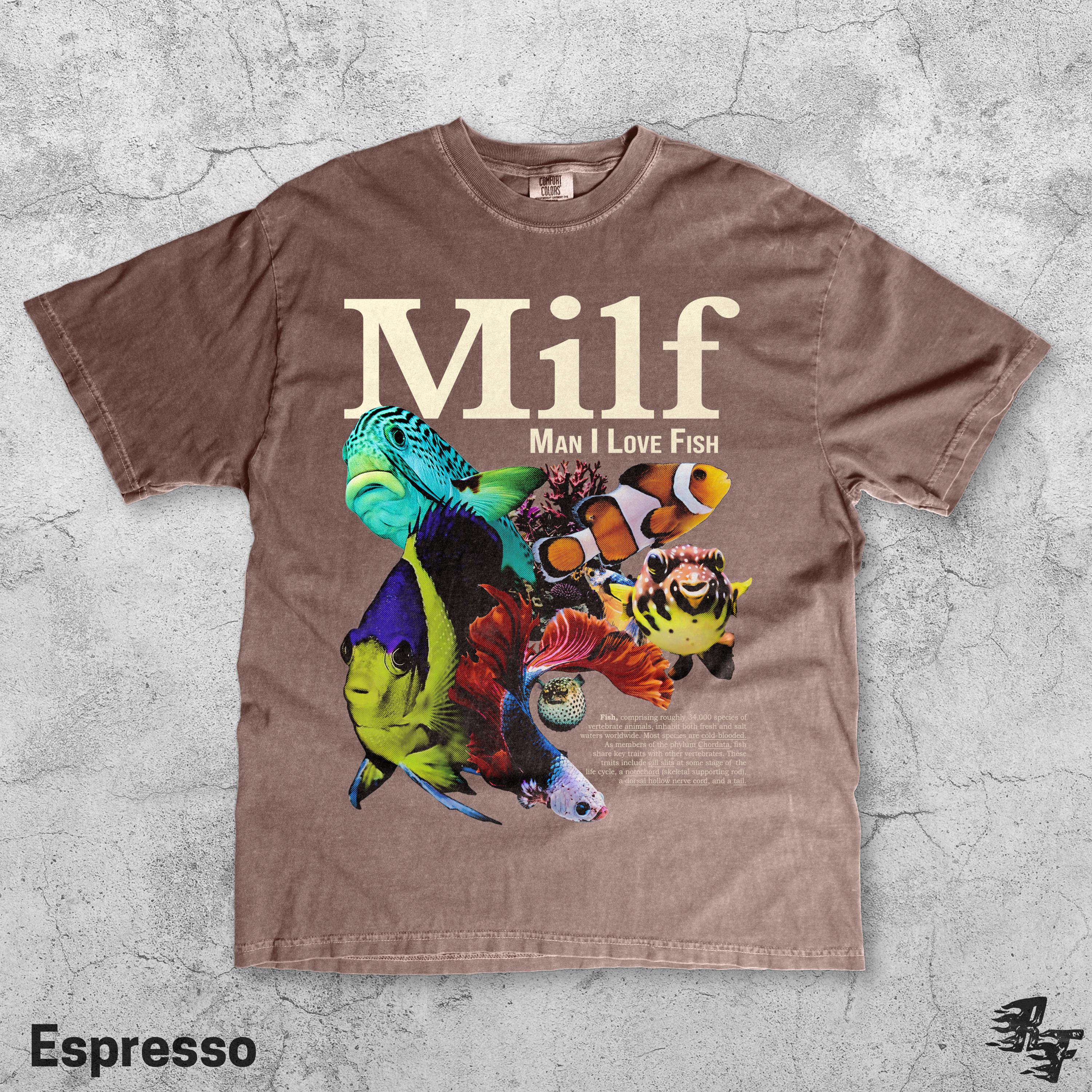 Man I Love Fish Graphic T-Shirt - Retro Ocean Humor Tee