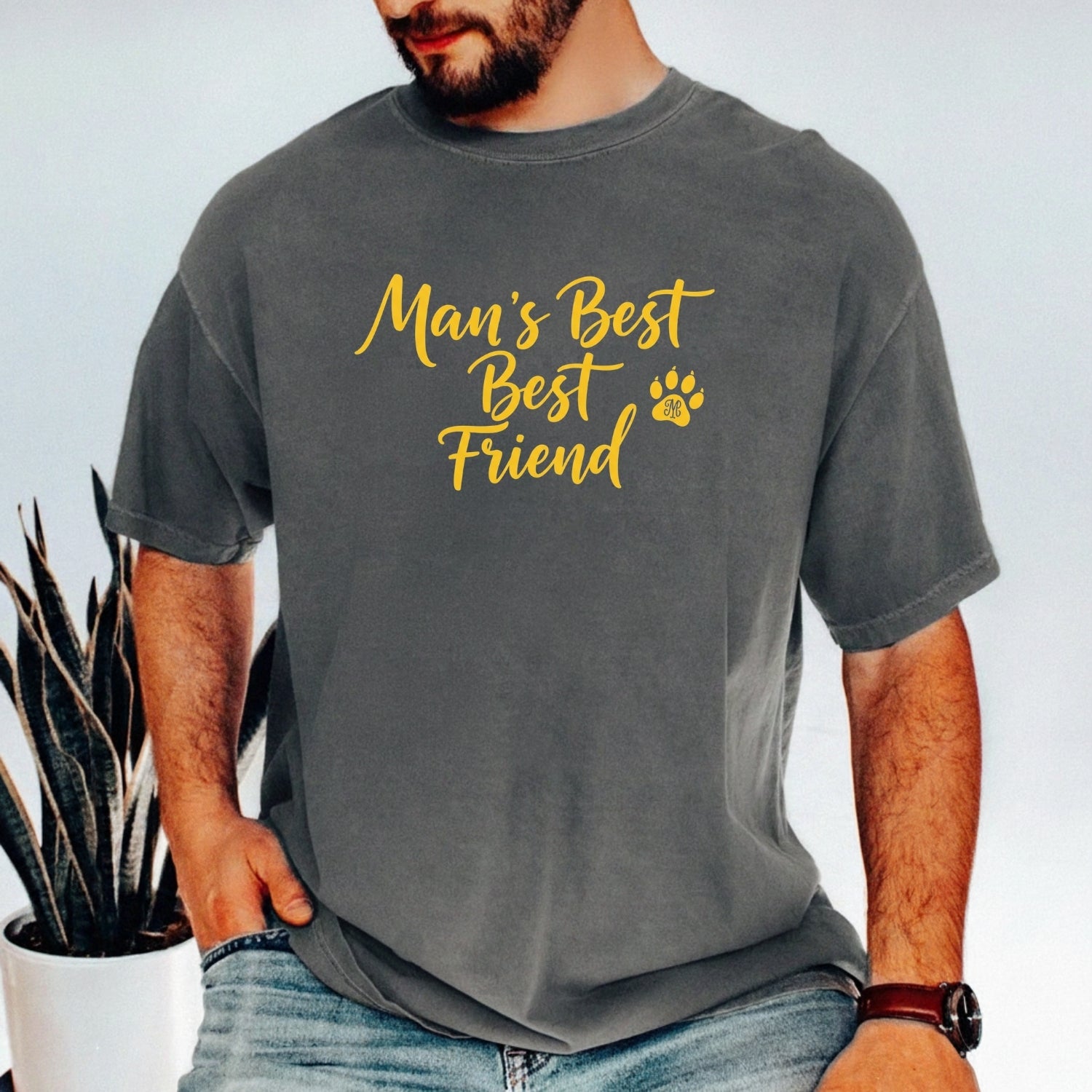 Man’s Best Friend Paw Print Unisex Graphic T-Shirt