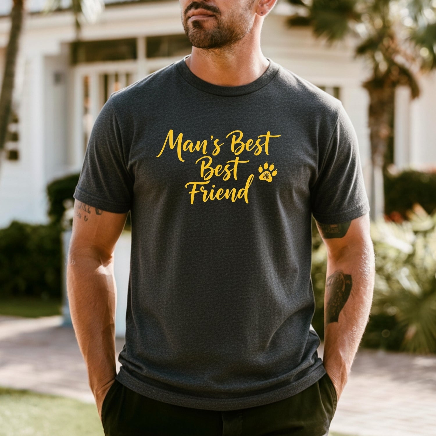 Man’s Best Friend Paw Print Unisex Graphic T-Shirt