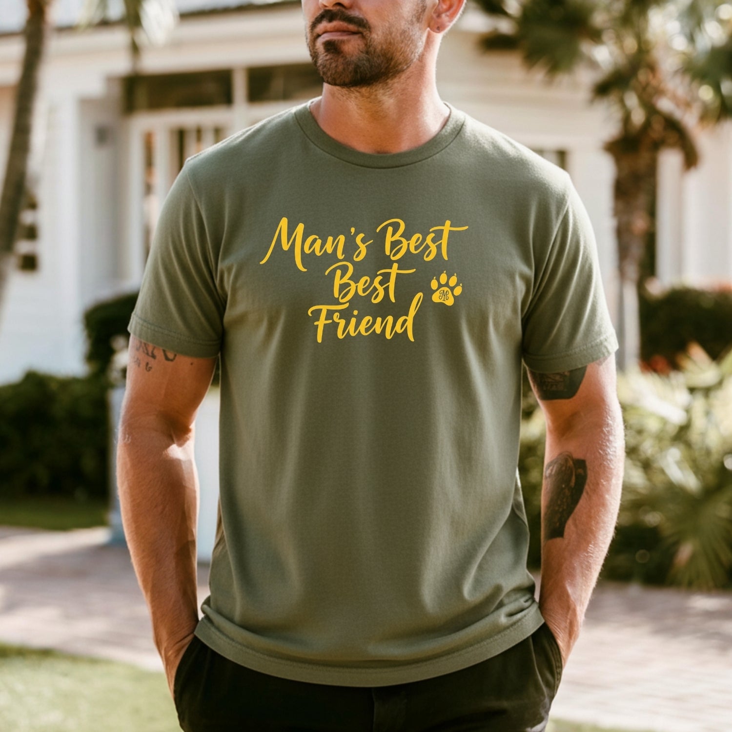 Man’s Best Friend Paw Print Unisex Graphic T-Shirt