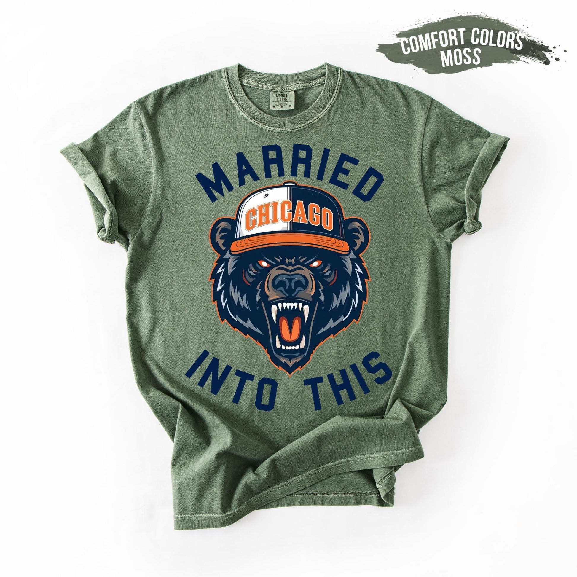 Married Into This Football Sweatshirt – Chicago Football Crewneck, Unisex Game Day Fan Gift
