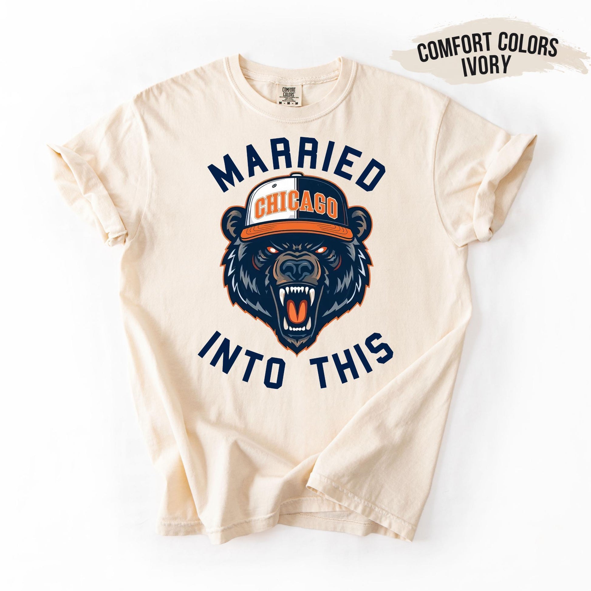 Married Into This Football Sweatshirt – Chicago Football Crewneck, Unisex Game Day Fan Gift