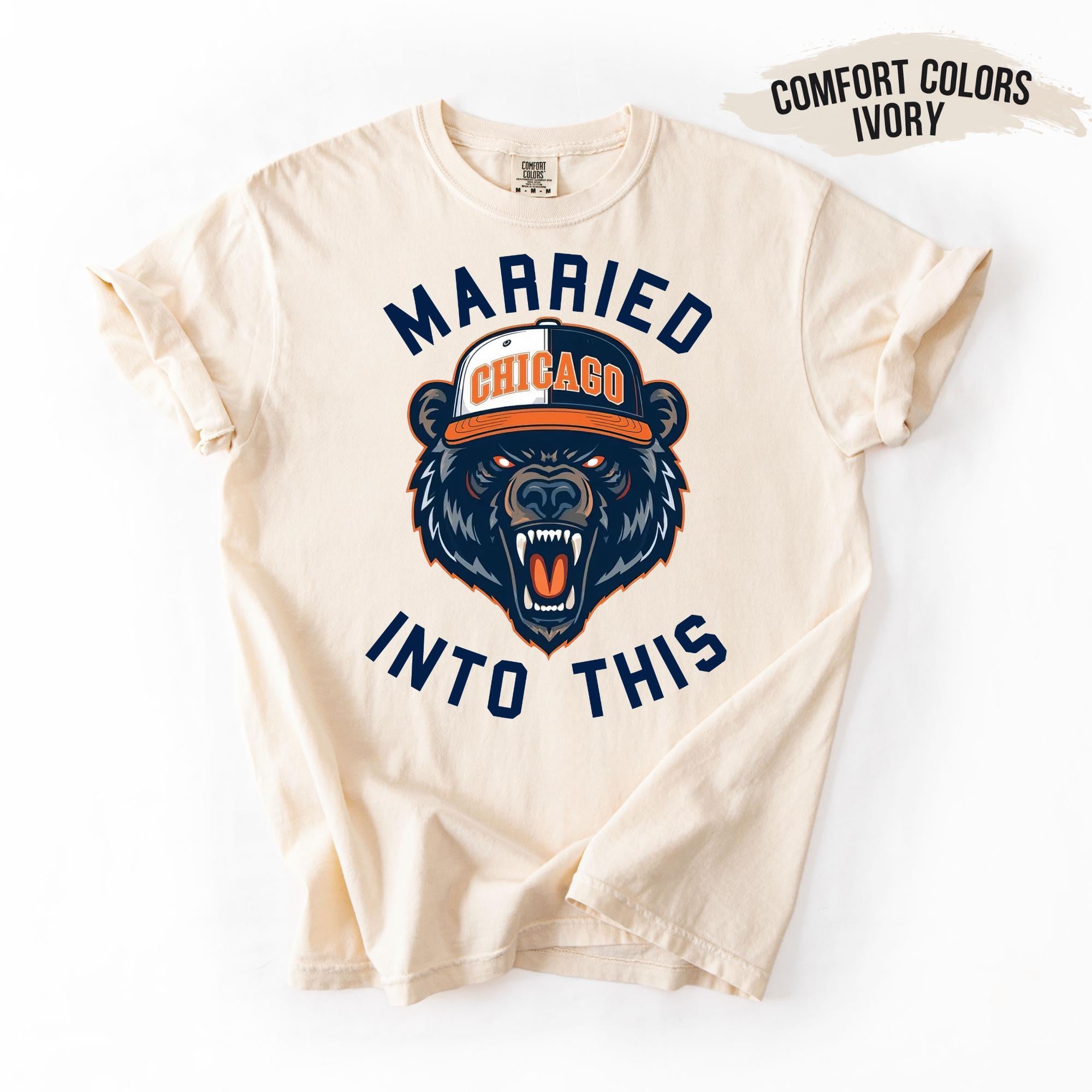 Married Into This Football Sweatshirt – Chicago Football Crewneck, Unisex Game Day Fan Gift
