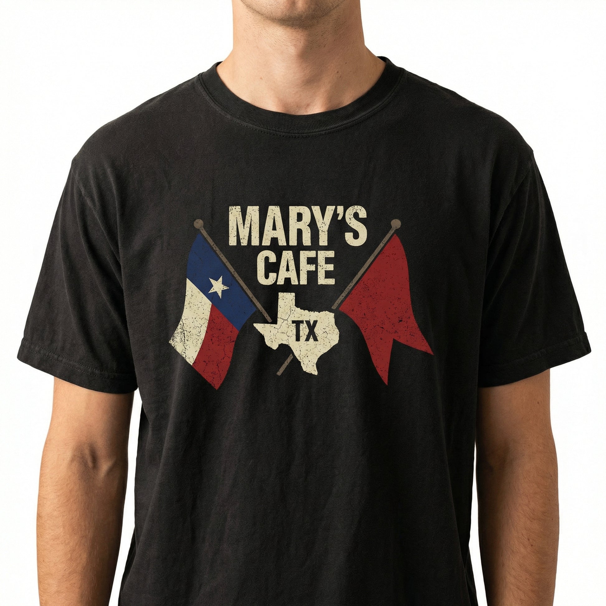 Mary’s Cafe Logo Graphic T-Shirt – Vintage Americana Diner Style Tee