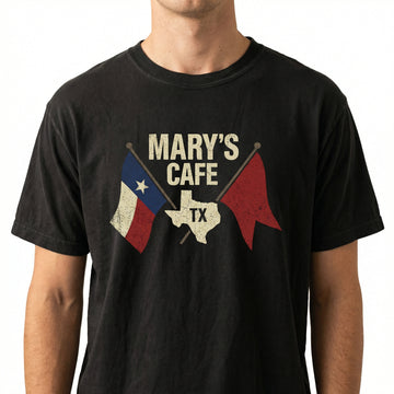 Mary’s Cafe Logo Graphic T-Shirt – Vintage Americana Diner Style Tee