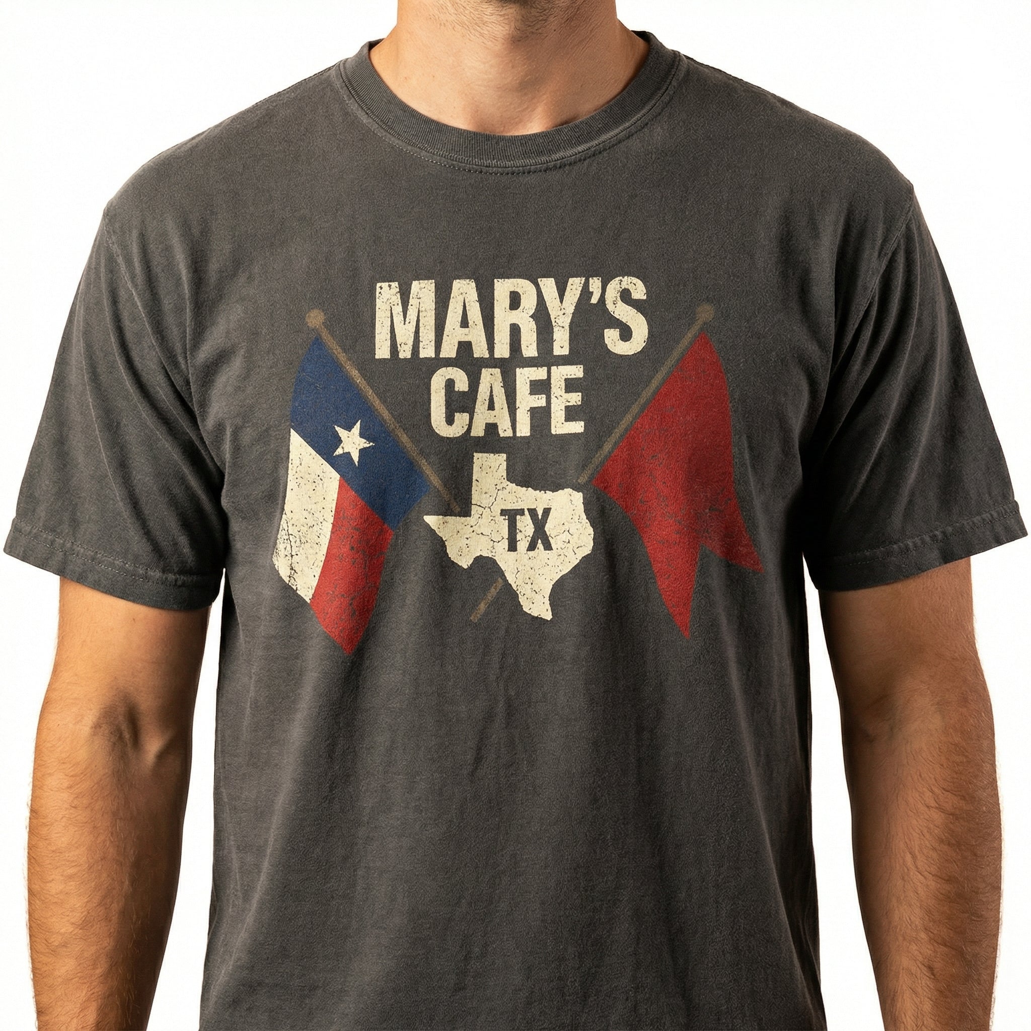 Mary’s Cafe Logo Graphic T-Shirt – Vintage Americana Diner Style Tee