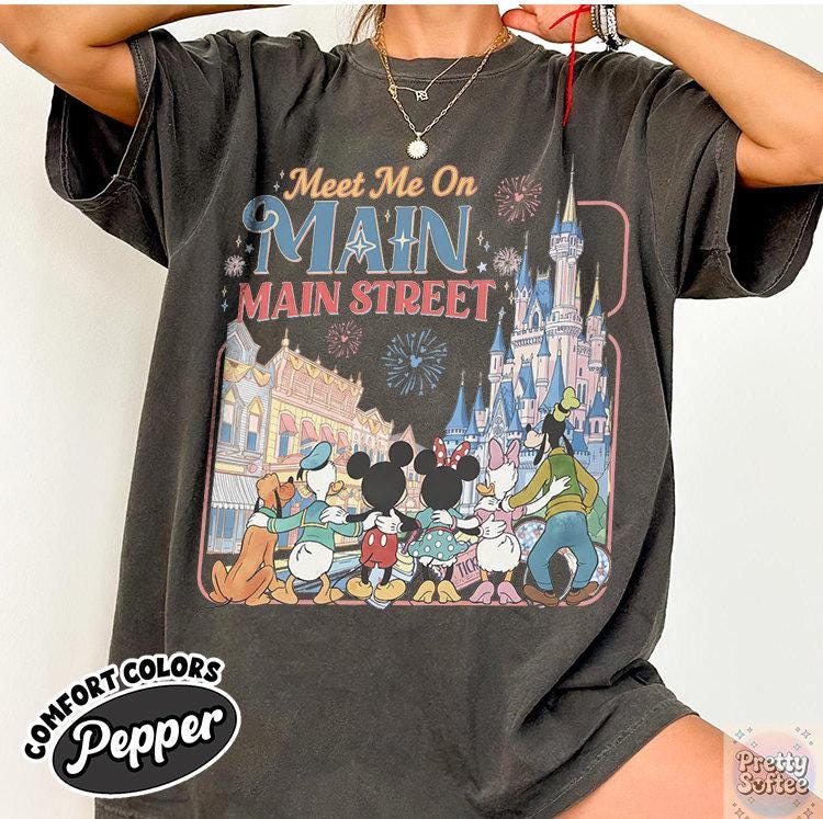 Meet Me On Main Street T-Shirt – Disney Theme Park Family Trip 2026 Tee