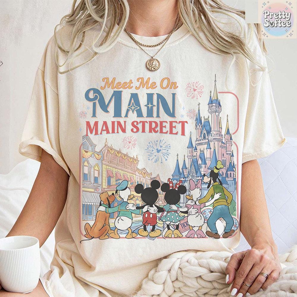 Meet Me On Main Street T-Shirt – Disney Theme Park Family Trip 2026 Tee