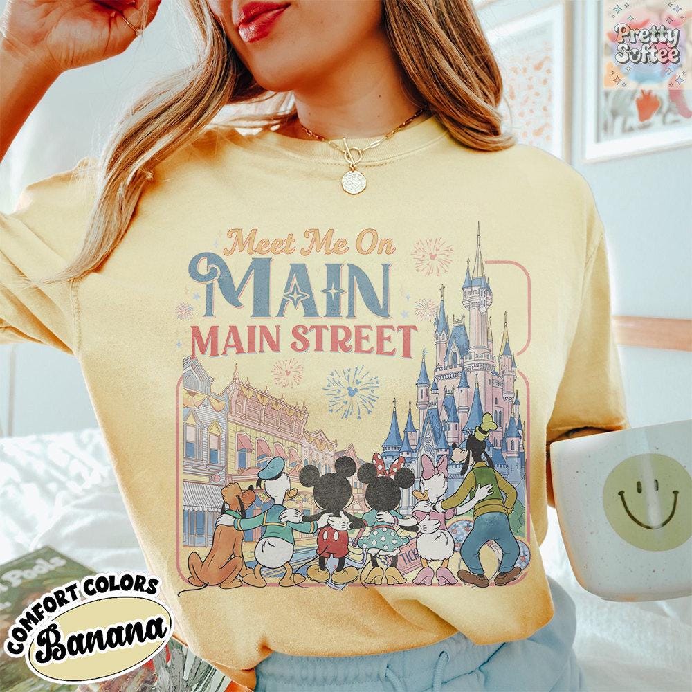Meet Me On Main Street T-Shirt – Disney Theme Park Family Trip 2026 Tee