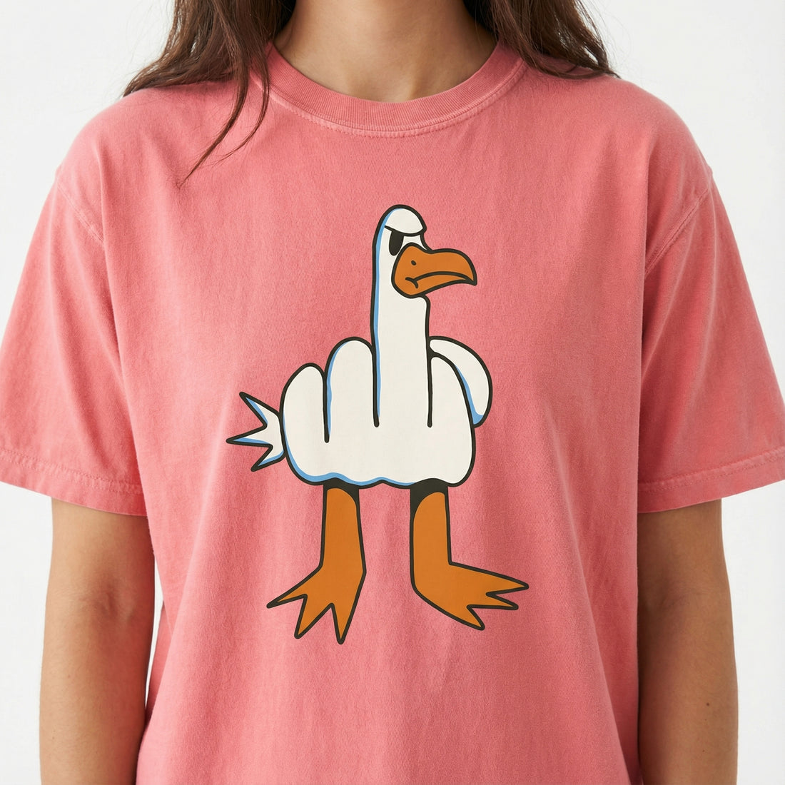 Funny Seagull Graphic T-Shirt – Rude Humor Bird Design Tee