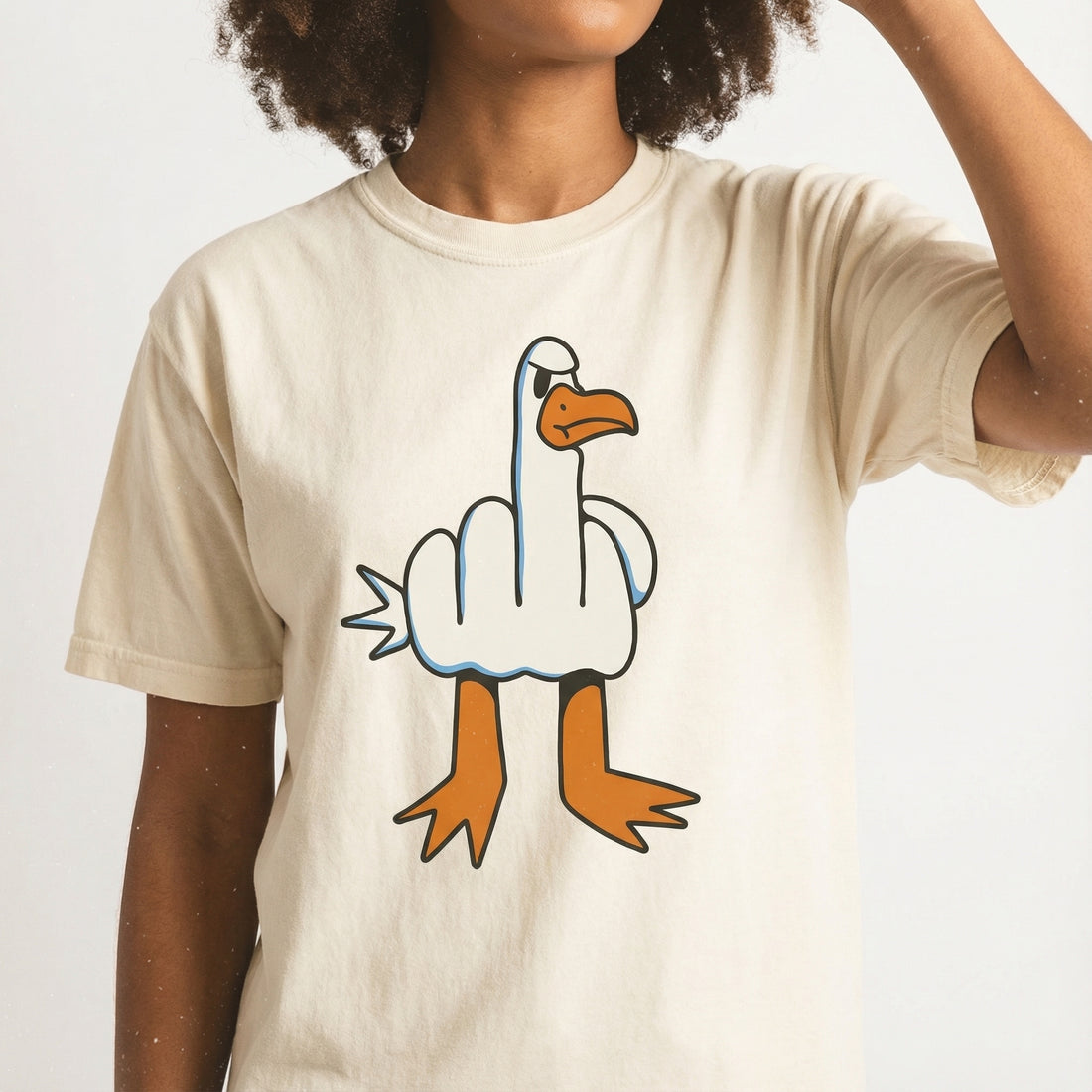 Funny Seagull Graphic T-Shirt – Rude Humor Bird Design Tee