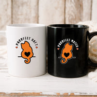 Meow Heart Matching Mugs For Couples