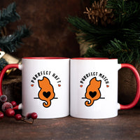Meow Heart Matching Mugs For Couples