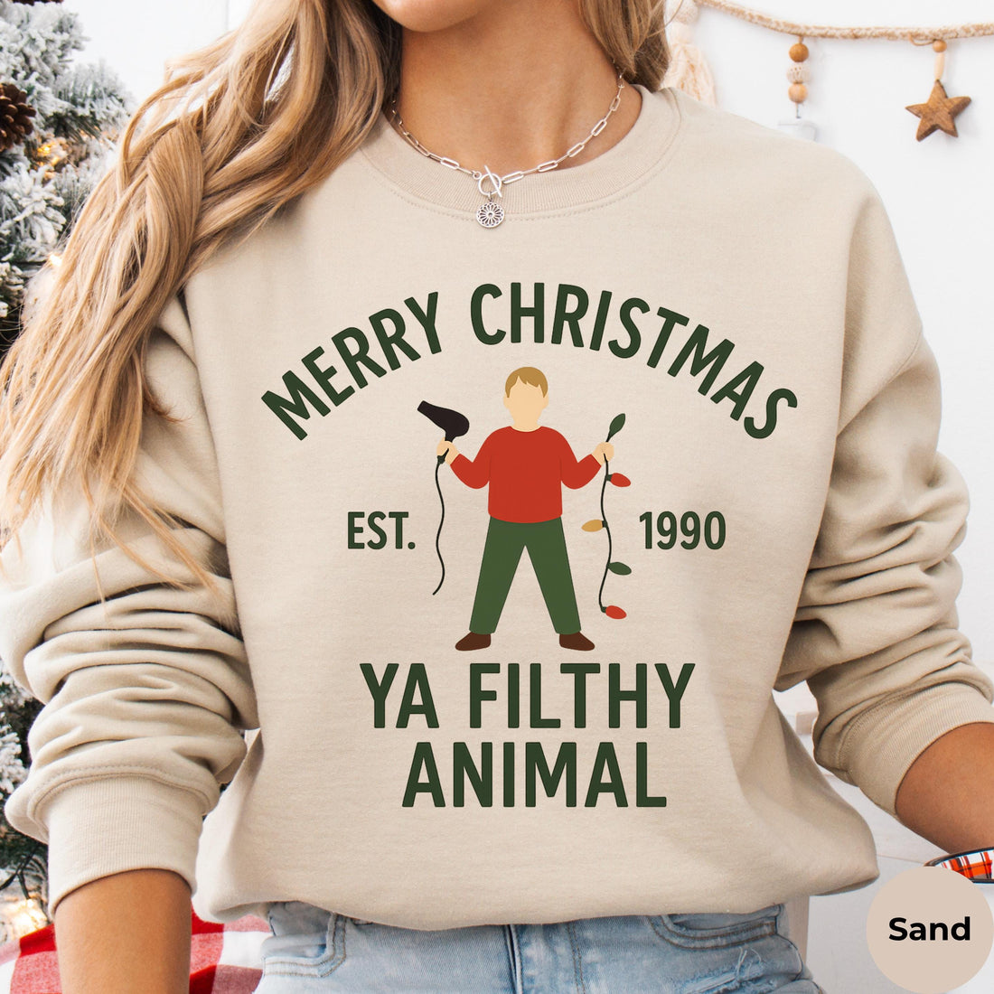 Merry Christmas Ya Filthy Animal Shirt - Funny 90s Classic Holiday Tee
