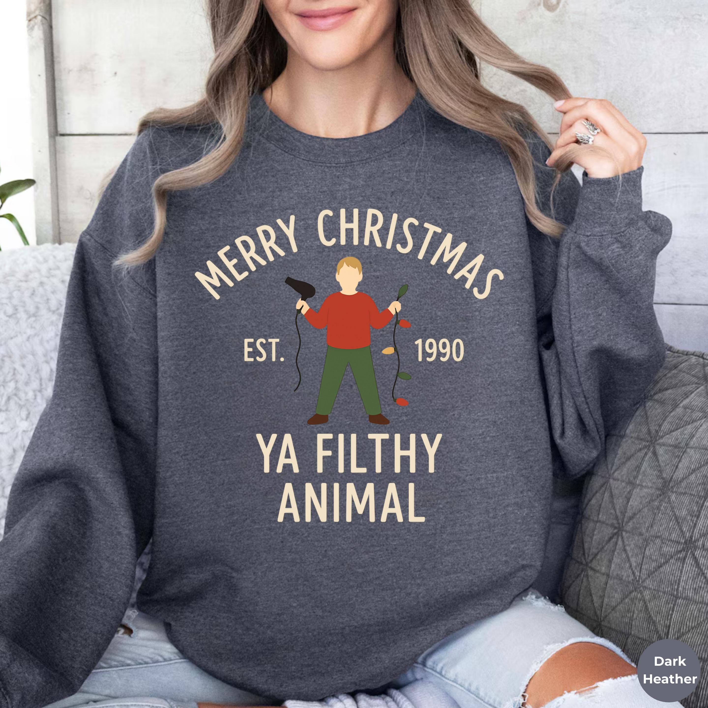 Merry Christmas Ya Filthy Animal Shirt - Funny 90s Classic Holiday Tee