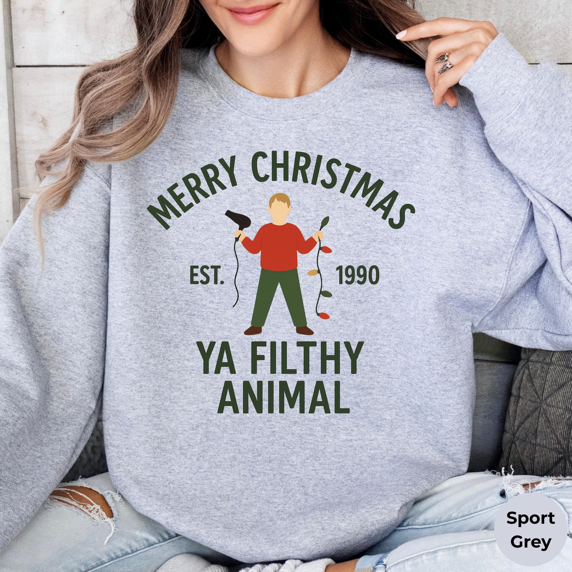 Merry Christmas Ya Filthy Animal Shirt - Funny 90s Classic Holiday Tee