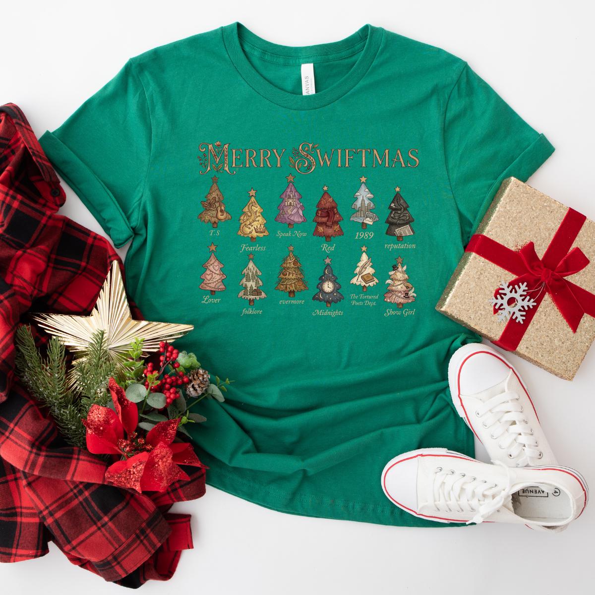 Merry Swiftmas Inspired Shirt – Cute Christmas Tree Era-Inspired Holiday Tee
