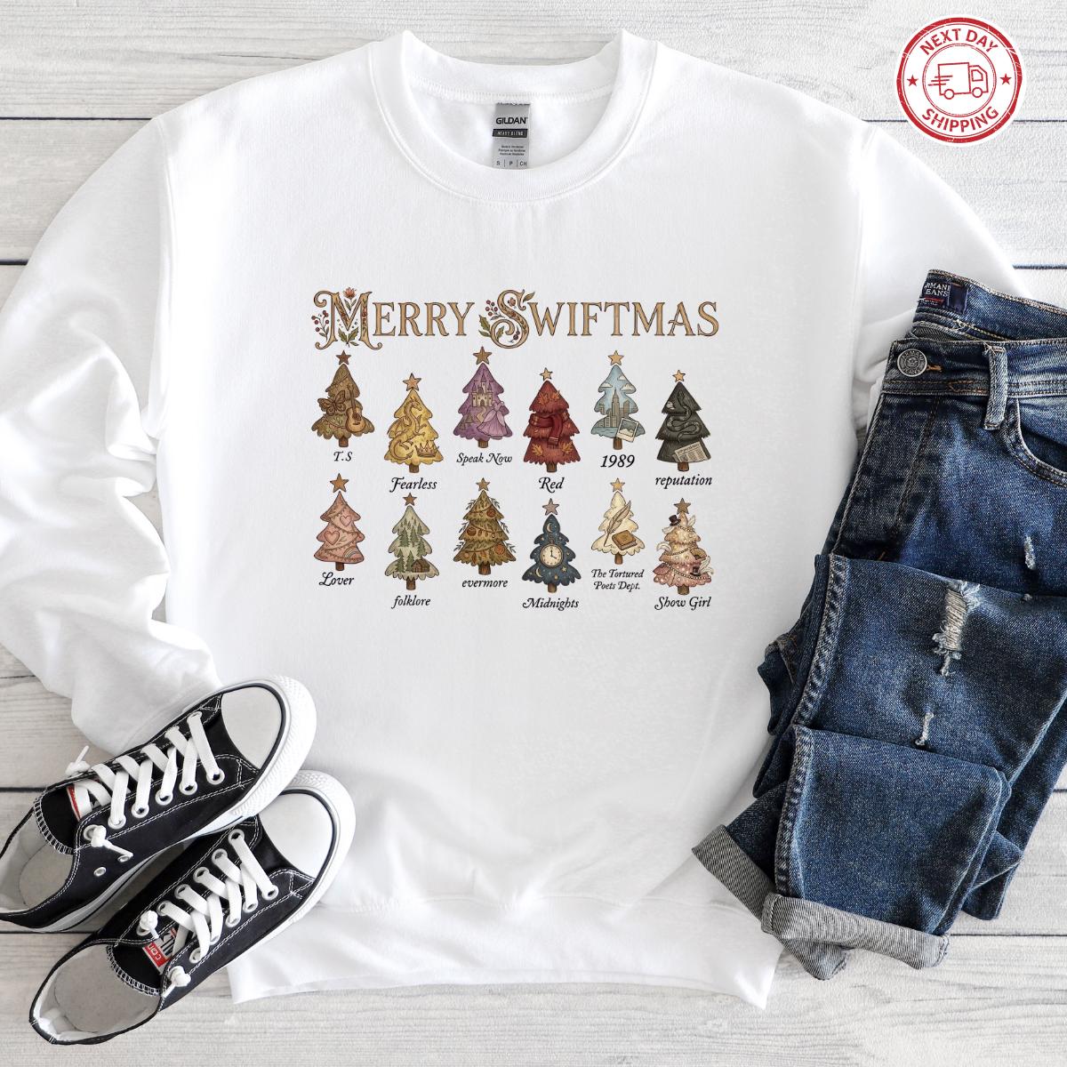 Merry Swiftmas Inspired Shirt – Cute Christmas Tree Era-Inspired Holiday Tee