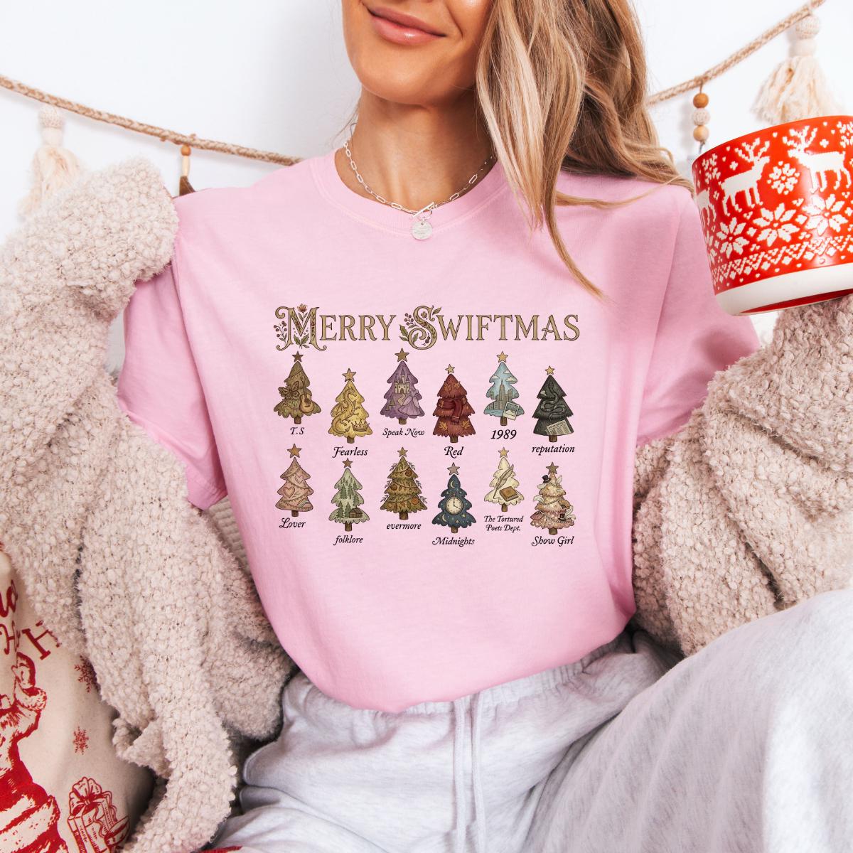 Merry Swiftmas Inspired Shirt – Cute Christmas Tree Era-Inspired Holiday Tee