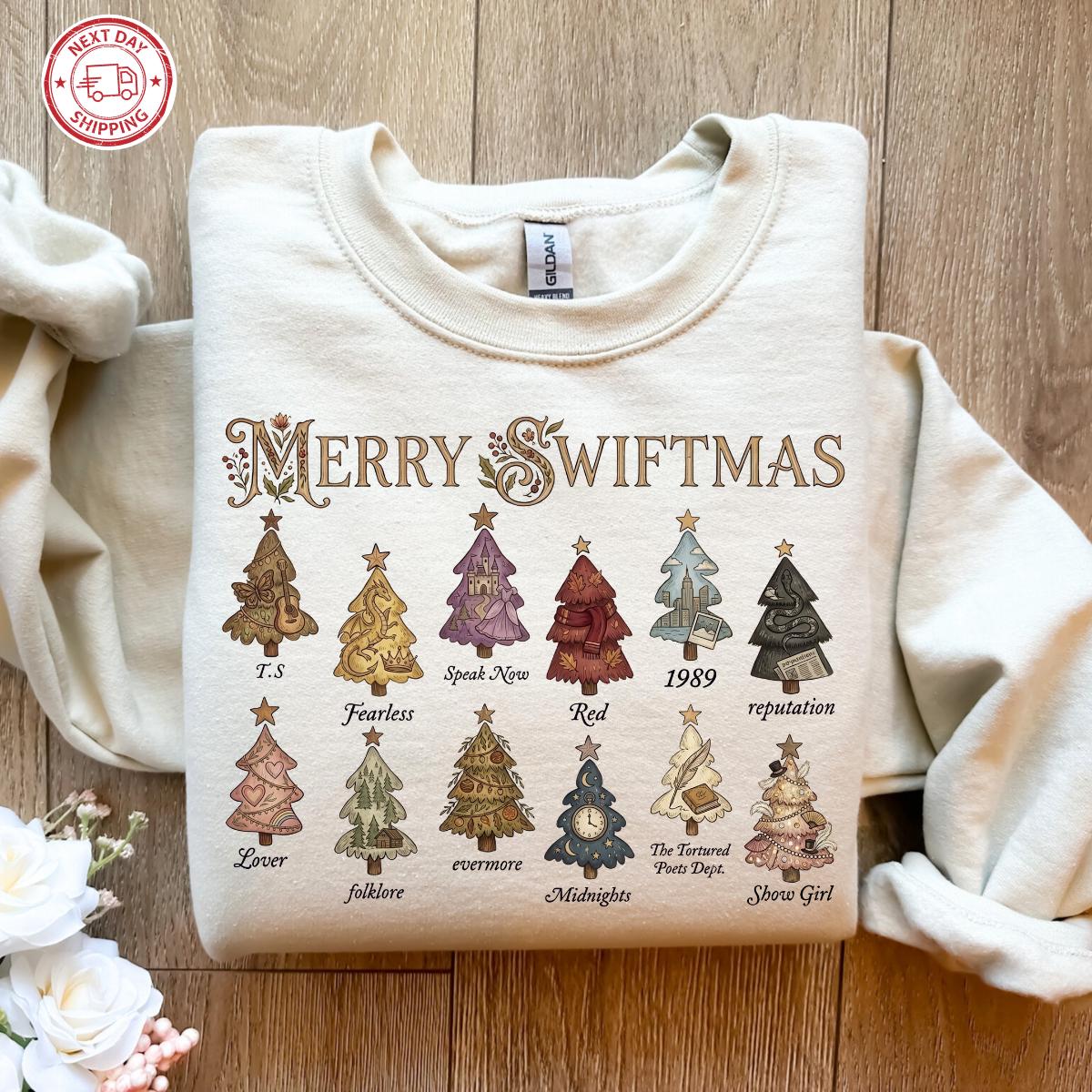 Merry Swiftmas Inspired Shirt – Cute Christmas Tree Era-Inspired Holiday Tee