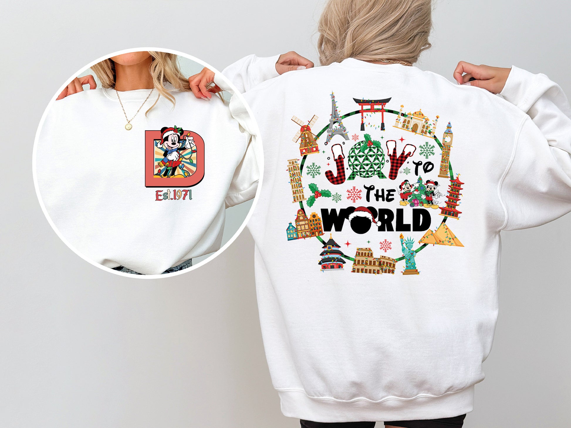 Mickey Joy to the World Xmas Shirt – Cute Christmas Holiday Family Tee