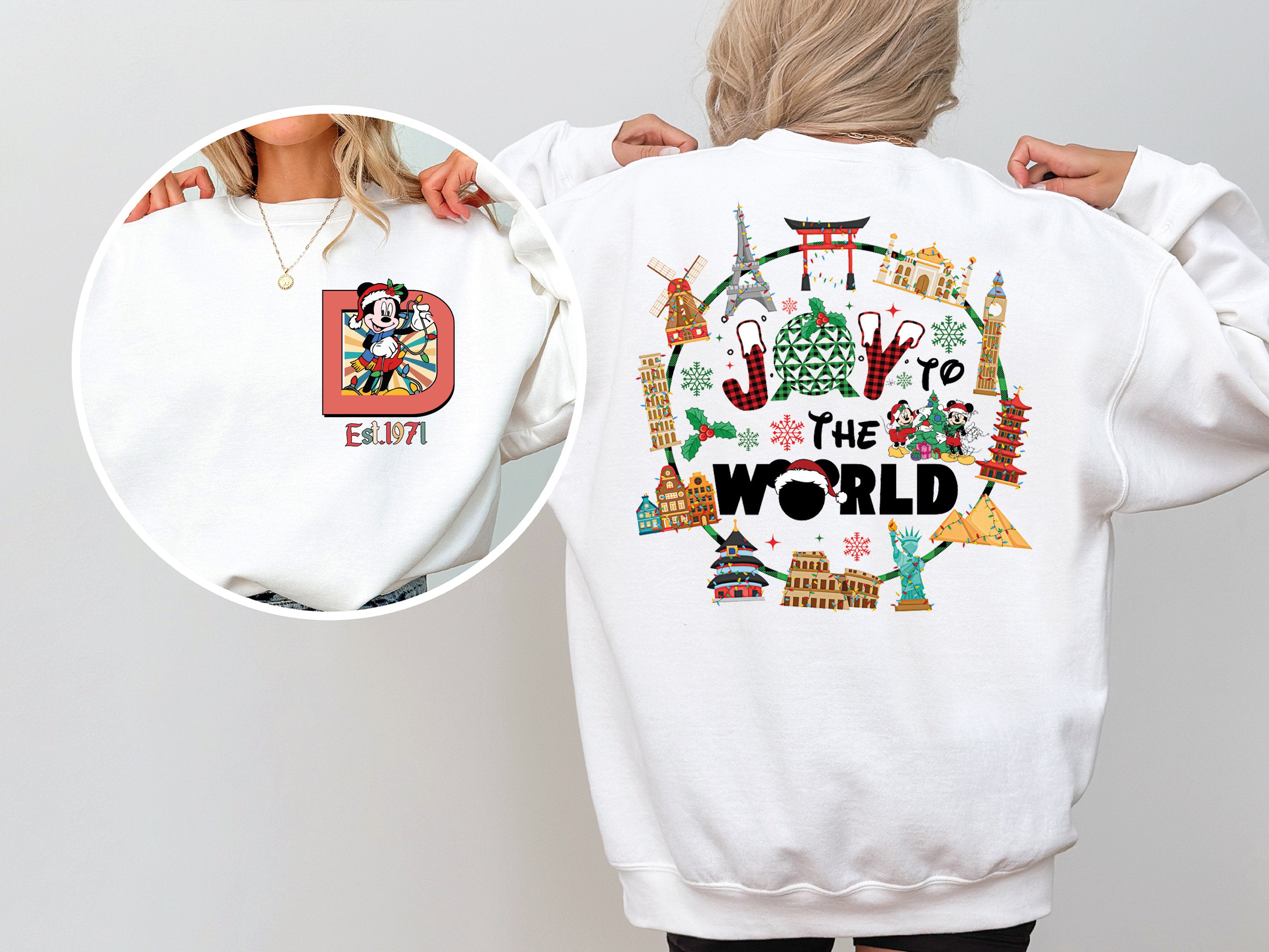 Mickey Joy to the World Xmas Shirt – Cute Christmas Holiday Family Tee