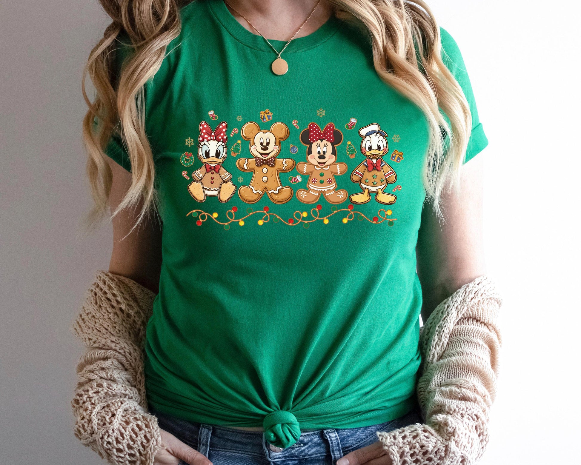 Mickey and Friends Christmas Gingerbread Sweatshirt – Cute Holiday Cookies Xmas Tee