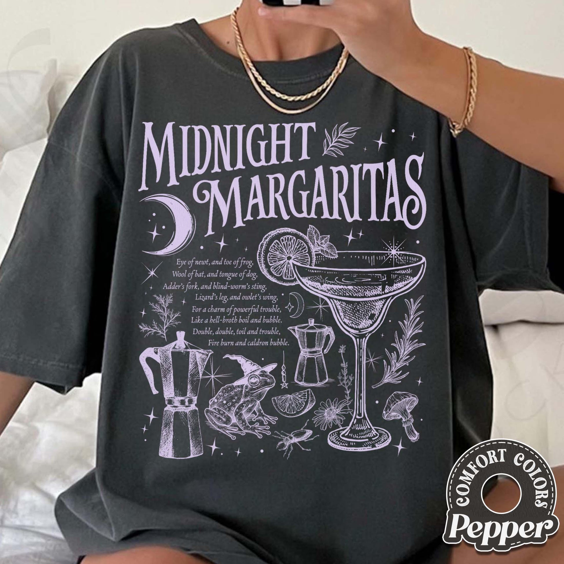 Midnight Margaritas Shirt – Witchy Salt Rosemary Lavender Love Tee