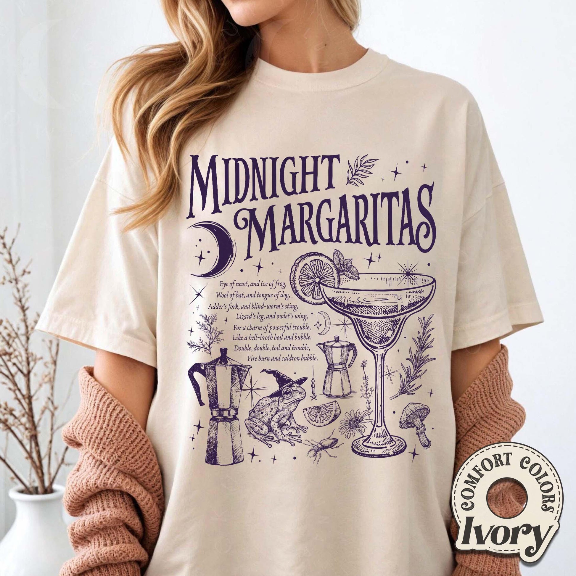 Midnight Margaritas Shirt – Witchy Salt Rosemary Lavender Love Tee